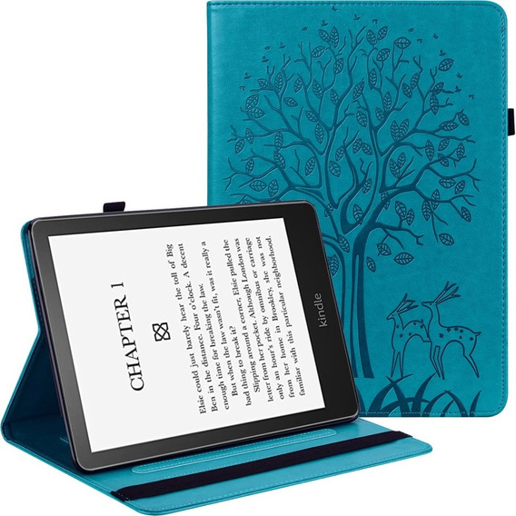 Flipové pouzdro pro Amazon Kindle Paperwhite 5 (2021), tree, modré