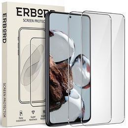 2x tvrzené sklo pro Xiaomi 12T/12T Pro, ERBORD 9H Hard Glass na displeji