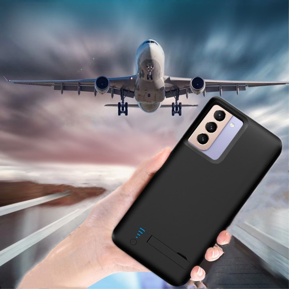 4800mAh bateriové pouzdro pro Samsung Galaxy S21, černé