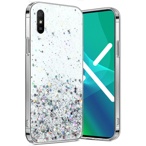 Pouzdro pro Xiaomi Redmi 9A, Glittery, průhledné