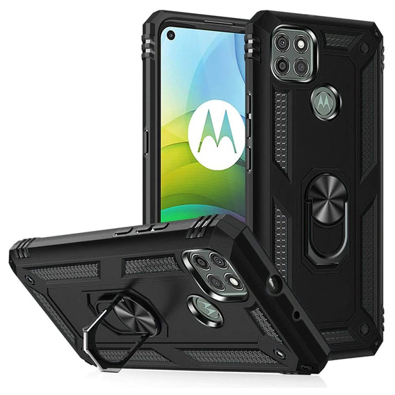 Pancéřové pouzdro pro Motorola Moto G9 Power, Nox Case Ring, černé