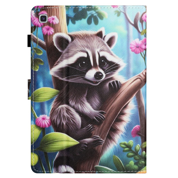 Pouzdro pro Samsung Galaxy Tab A7 Lite, s klopou, raccoon