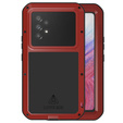 Pouzdro Love Mei pro Samsung Galaxy A53 5G, armored with glass, červené