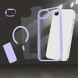 Pouzdro pro Iphone 16E, matný stojánek, pro MagSafe, fialové