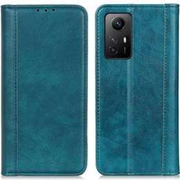 Pouzdro pro Xiaomi Redmi Note 12S, Wallet Litchi Leather, zelené