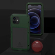 Pouzdro Love Mei pro iPhone 12 Mini, armored with glass, zelené