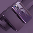 Klopové pouzdro pro iPhone 15, RFID Wallet MagSafe CamShield, fialové