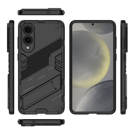 Pouzdro pro Samsung Galaxy S25 Edge, Military kickstand, černé