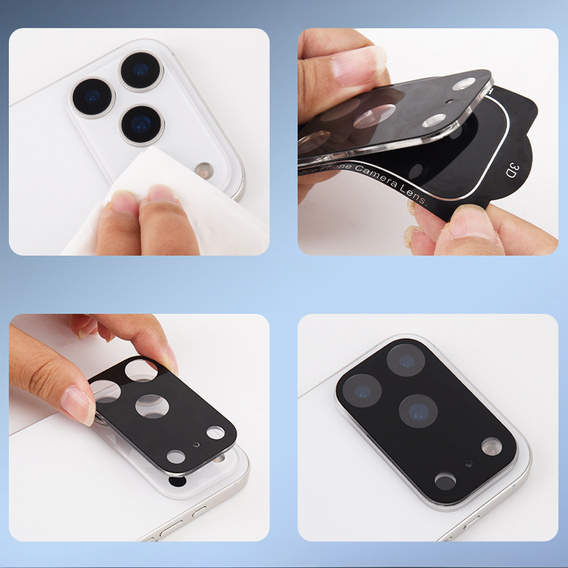 Tvrzené sklo na fotoaparát pro iPhone 16 Pro / 16 Pro Max, průhledné