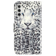 Klopové pouzdro pro Samsung Galaxy A35 5G, Wallet, Leopard