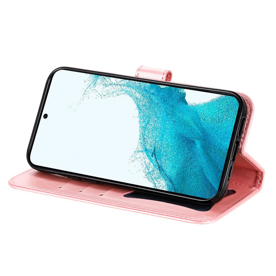 Klopové pouzdro pro Samsung Galaxy A54 5G, Mandala Flower, růžové rose gold