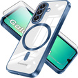 Pouzdro pro Samsung Galaxy A26, Electro MagSafe, námořnicky modré + sklo na displej