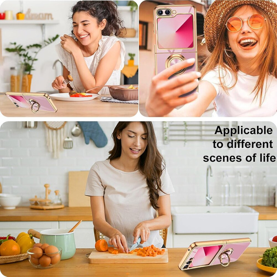 Pouzdro pro Samsung Galaxy Z Flip7 FE / Z Flip6, Electro Ring, fialové