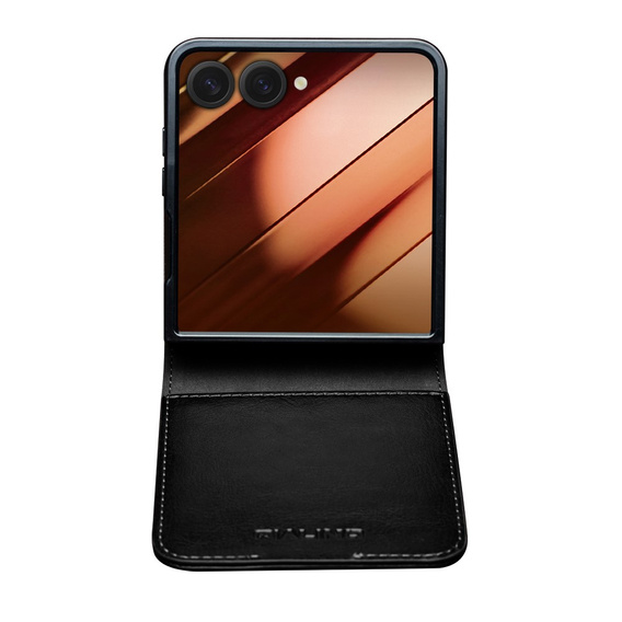 Kožené peněženkové pouzdro černé pro Samsung Galaxy Z Flip7