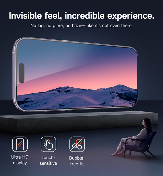 2x tvrzené sklo SURITCH pro iPhone 17 / 16 Pro