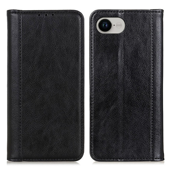 Pouzdro pro Iphone 16E, Wallet Litchi Leather, černé