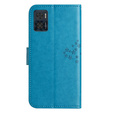 Klopové pouzdro pro Motorola Moto E22 / E22i, Wallet, tree i sowy, modré