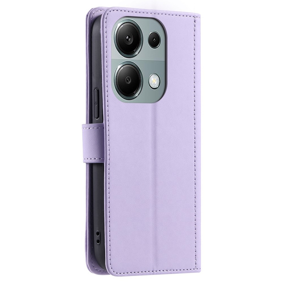 Pouzdro s klopou pro Xiaomi Redmi Note 13 Pro 4G / Xiaomi Redmi Note 14S / Xiaomi Poco M6 Pro 4G, Rhombus Crossbody Leather, fialové