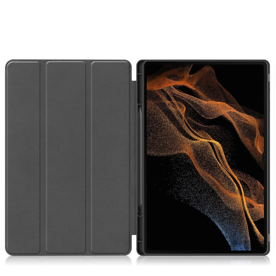 Pouzdro pro Samsung Galaxy Tab S10 Ultra, Smartcase s prostorem pro stylus, šedé