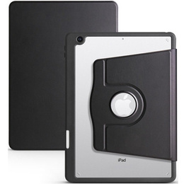 Pouzdro pro iPad 10.2" 2021/2020/2019 (9/8/7 gen.), s prostorem pro stylus, otočné o 360°, černé