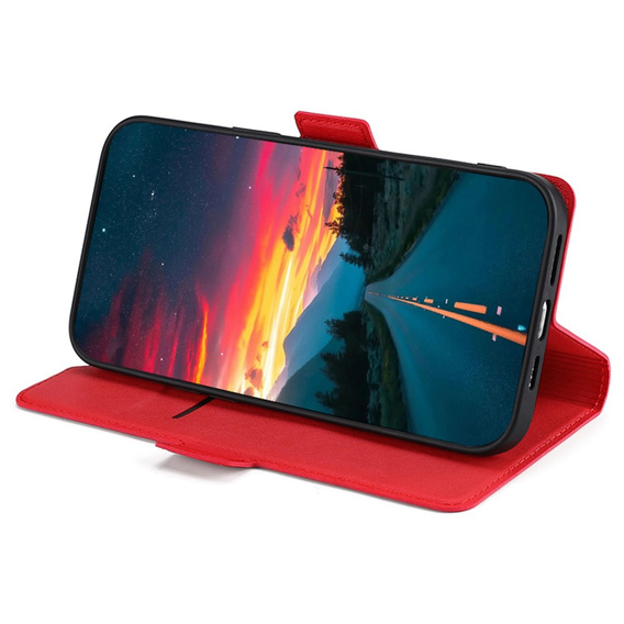 Klopové pouzdro pro Motorola Edge 30 Neo 5G, Wallet Thin Magnet, červené
