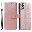 Klopové pouzdro pro Oppo A17, Mandala, růžové rose gold