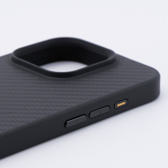Pouzdro pro iPhone 15 Pro, Aramid Fiber Cover, černé
