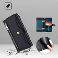 Klopové pouzdro pro Realme 14 Pro+ 5G, Wallet Zipper Pocket, černé