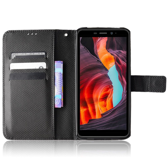 Klopové pouzdro pro Ulefone Armor X10 / X10 Pro, Wallet Smart Magnet Case, černé