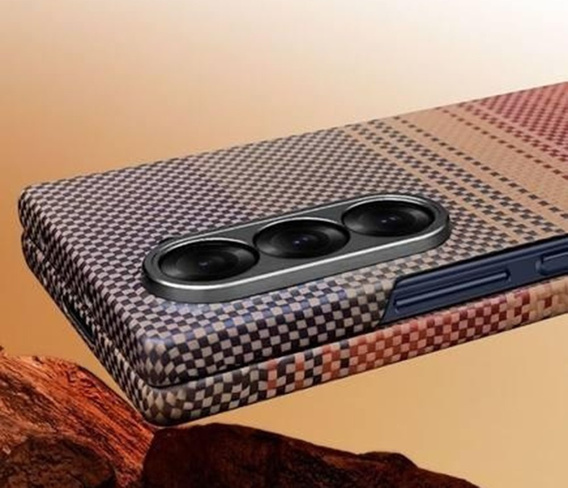 Pouzdro pro Samsung Galaxy Z Fold6 5G - magnetické aramidové vlákno, oranžové