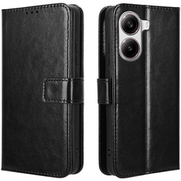 Klopové pouzdro pro Xiaomi Poco X7 Pro 5G, Crazy Horse Wallet, černé
