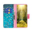 Klopové pouzdro pro Motorola Moto G54 5G, Wallet, sakura, modré