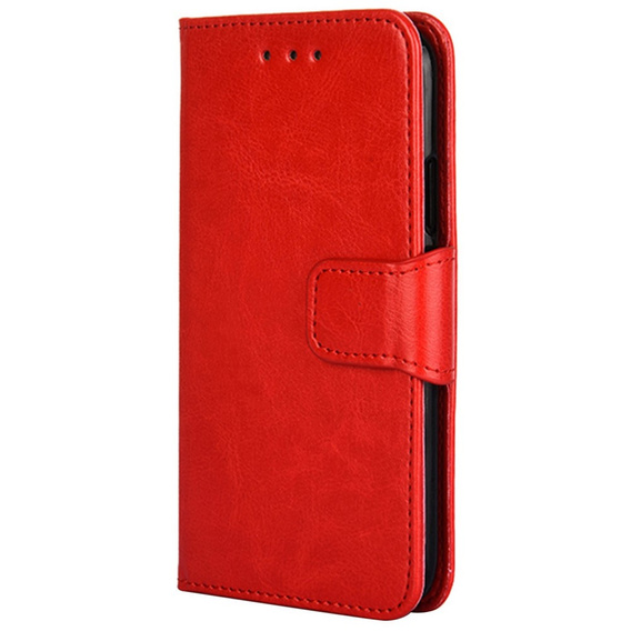 Klopové pouzdro pro TCL 305i, PU Leather Wallet Case, červené