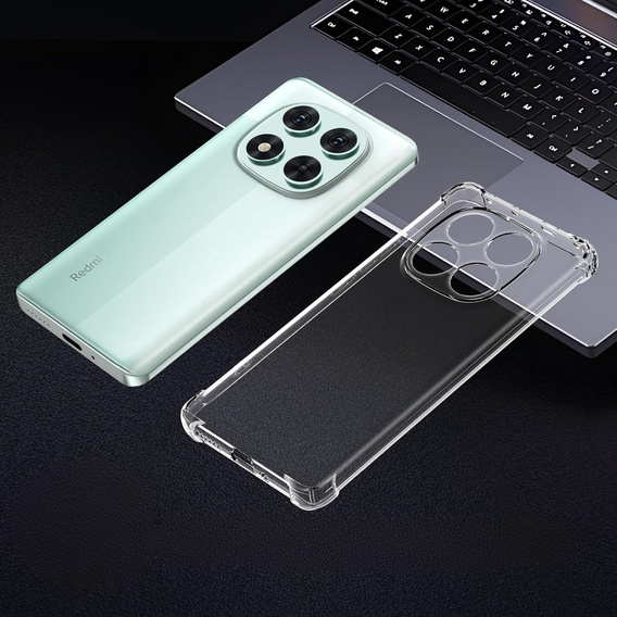 Pouzdro pro Xiaomi Redmi Note 14 Pro 5G /  Poco X7 5G, Erbord Dropproof, průhledné + sklo