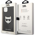 Pouzdro Karl Lagerfeld pro iPhone 14 Plus, Saffiano Choupette Head Patch, černé