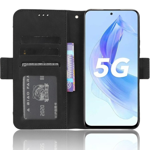 Klopové pouzdro pro Honor 90 Lite 5G, Card Slot, černé