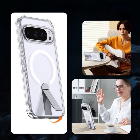 Hybridní pouzdro Fusion pro Google Pixel 10 Pro XL, pro MagSafe, se stojánkem, průhledné