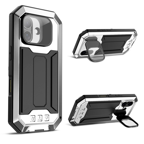 Pevné pouzdro R-JUST s krytem displeje a stojánkem pro iPhone 17