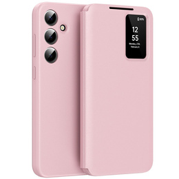 Flipové pouzdro pro Samsung Galaxy A56 5G, Smart View Wallet, růžové