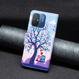 Klopové pouzdro pro Xiaomi Redmi 12C, Wallet, tree & owls, modré