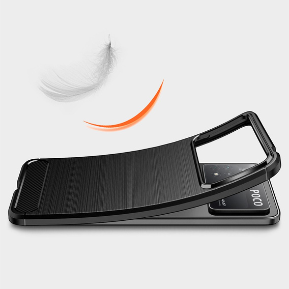 Pouzdro pro Xiaomi Poco X4 Pro 5G, Carbon, černé