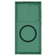 NILLKIN pouzdro pro Samsung Galaxy S24 Ultra, silikonové pouzdro CamShield pro MagSafe, zelené
