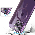 Klopové pouzdro pro iPhone 13 Pro Max, RFID Wallet MagSafe CamShield, fialové