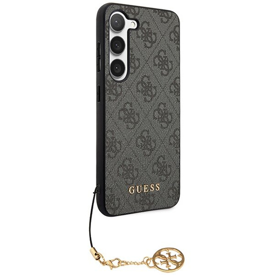 Pouzdro GUESS pro Samsung Galaxy A55, 4G Charms Collection Hardcase, šedé