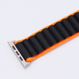 Nylonový řemínek pro Apple Watch 1/2/3/4/5/6/7/8/SE/ULTRA 42/44/45/49 mm, oranžový / černý