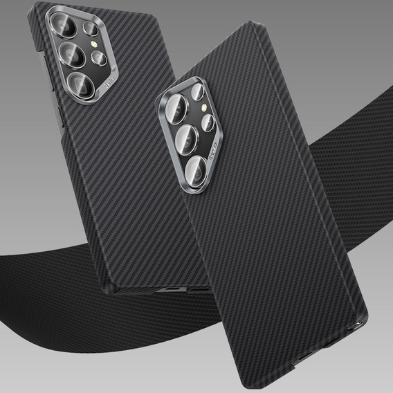 Pouzdro BENKS Kevlar pro Samsung Galaxy S25+ Plus, pro MagSafe, Carbon Fiber, černé