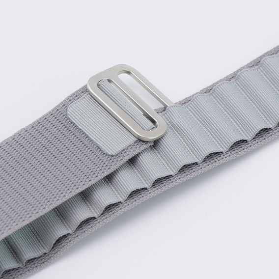 Nylonový řemínek pro Apple Watch 1/2/3/4/5/6/7/8/SE/ULTRA 42/44/45/49 mm, šedý