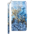 Klopové pouzdro pro Oppo A17, Wallet, Marble modré