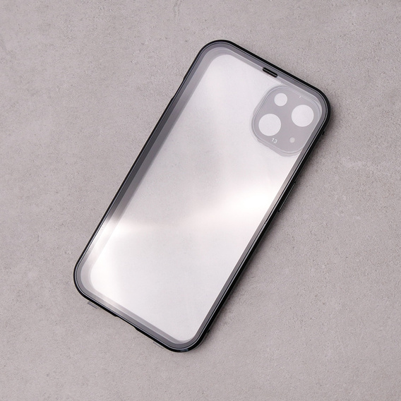 Pouzdro pro iPhone 13, Magnetic Dual Glass, černé