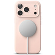 Pouzdro Ringke pro iPhone 17 Pro Max, silikonové magnetické pouzdro MagSafe, Pink Sand